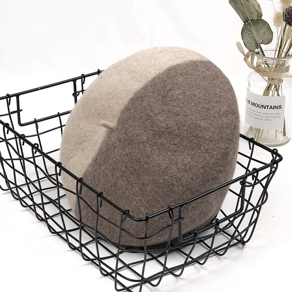 Female Winter Hats Double Color Matching Beret Cap Fashion Soft Cashmere Hats