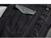 2025 Men's Plus Size Casual Denim Jacket: Trendy Patchwork, Loose Fit