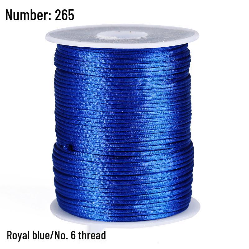 Chinese Knot Cord No. 6: Handmade Red String for Zodiac Year DIY Weaving, Bracelet, and Pendant. 100m 2mm/roll королевский синий