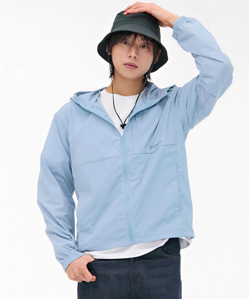 Chasecult Unisex Lightweight Stretch Windbreaker Jumper - Sky Blue