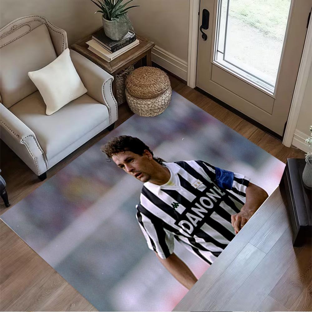 Football Player Action Floor Rug Office Rug Suitable for Entryway Outdoor Foyer Dining Room Anti-slip Rug Decorate Offices