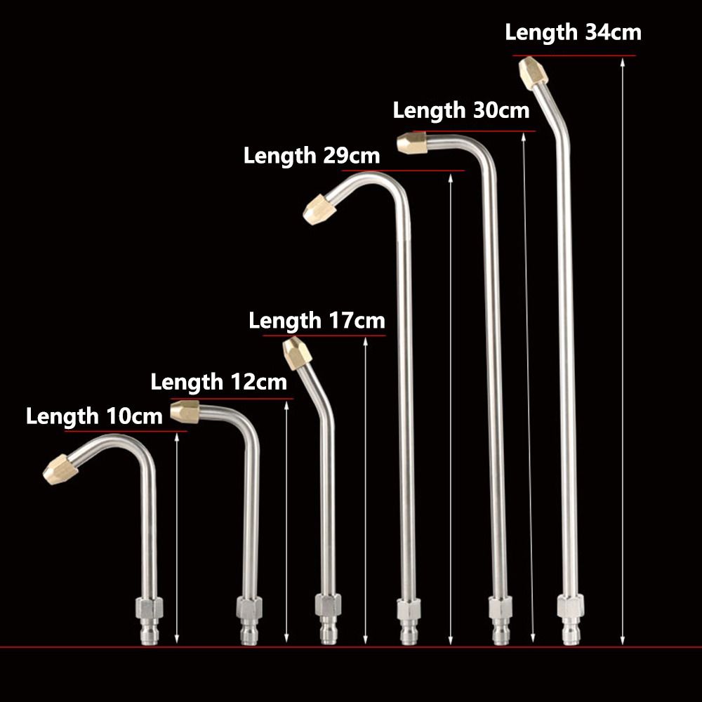30/90 Degree U-Shape Pressure Washer Extension Nozzle Quick Connector Stainless Steel Power Washer Tips Accessories