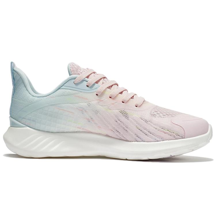 Li Ning Slip Resistant, Breathable, Lightweight Low top Casual Running Shoes Women's Pink Blue ARSU082-1