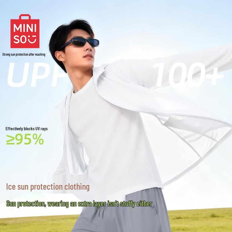 MINISO Men's Ice Silk Sun Protection Hooded Jacket
