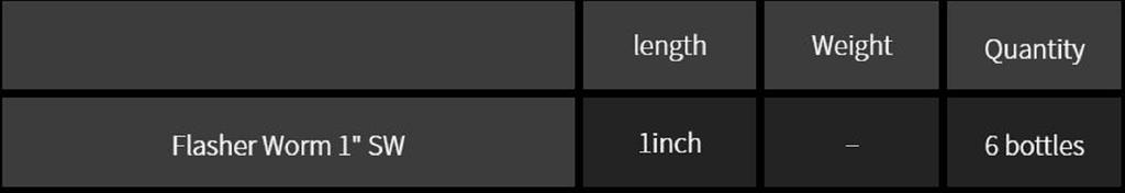 Fish Arrow Soft Lure Flasher Worm 1 Inch 6 Piece Per Pack #10 (0462)