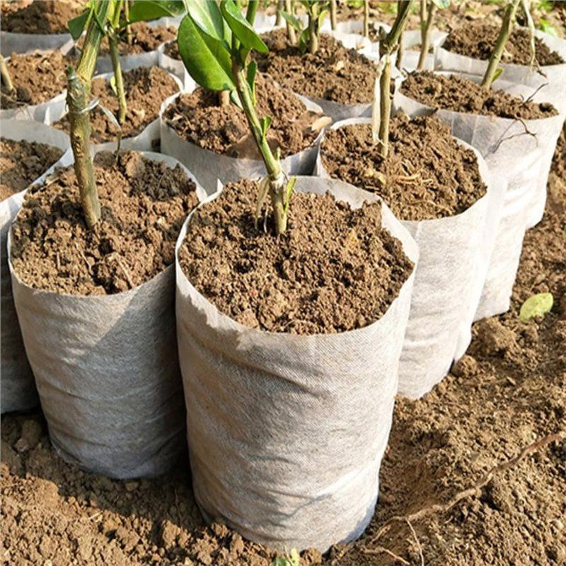 A84E-Seed Nursery Bags 100 PCS, Biodegradable Plant Grow Bags For Vegetable Flower Fruit Saplings Tree Seedling Starter Bag