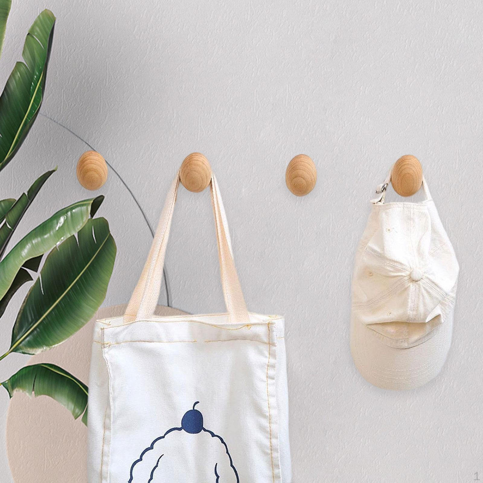 

4x Деревянные крючки для одежды Настенная организация Шапка Прихожая Органайзер Хранение Вешалки для ванной швабры