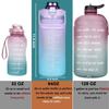 2 Liter Large Capacity Sports Water Bottle Leak Proof Colorful Plastic Cup Drinking Outdoor Travel Portable Gym Fitness Jugs