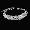 Luxury Love Braided Leaf Bracelet Charm Crystal Wedding Bracelets For Women Anniversary Valentines Day Gifts Aesthetic Jewelry
