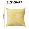 Lemon Slice square Jacquard Pillow Cover for Sofa Office Waist Cushion Cover Home Decorative Pillowcase