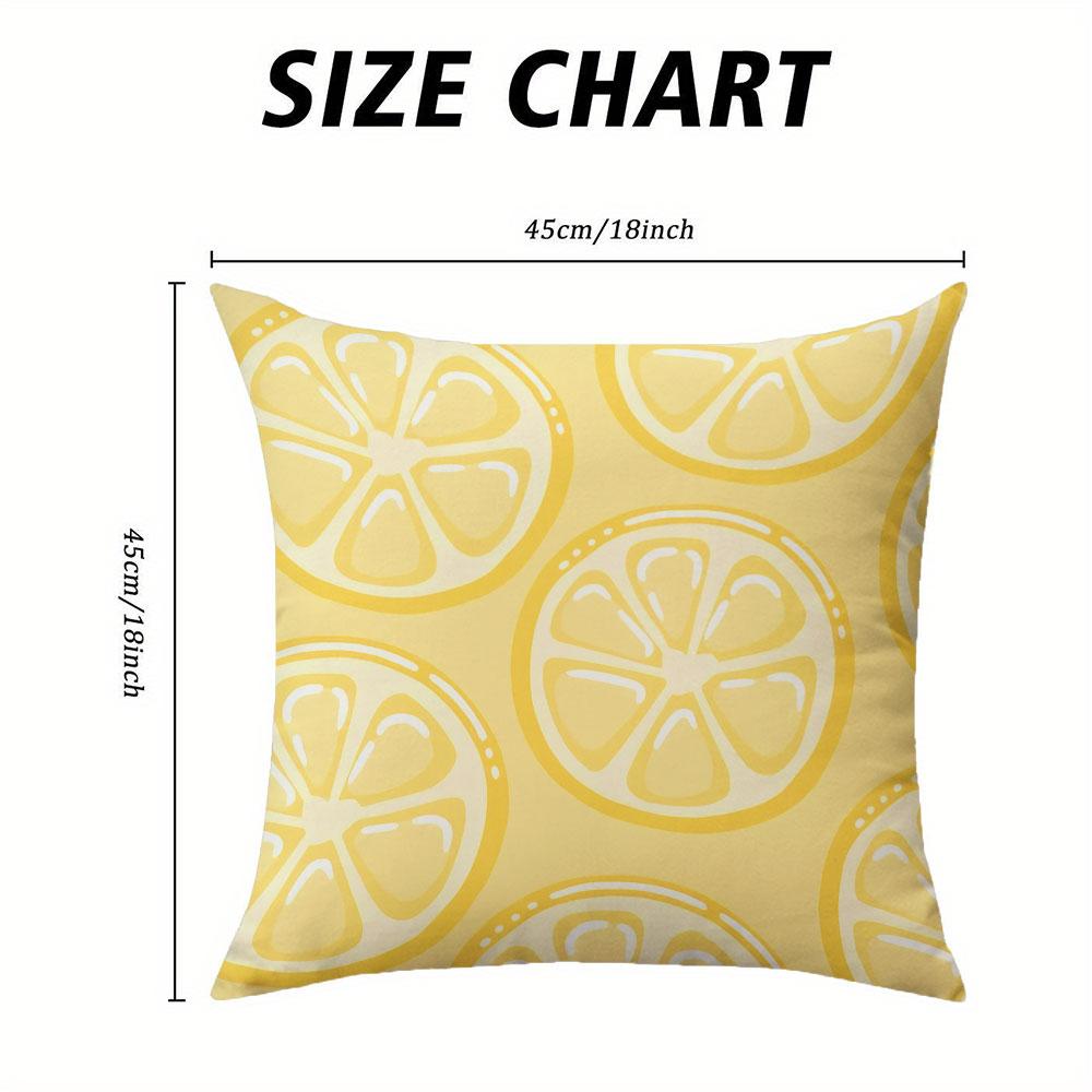 Lemon Slice square Jacquard Pillow Cover for Sofa Office Waist Cushion Cover Home Decorative Pillowcase