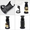 4Pcs Black Shaving Brush Stand Holder Set for Men's Grooming Non-Slip Base for Organized Storage and Easy Access
