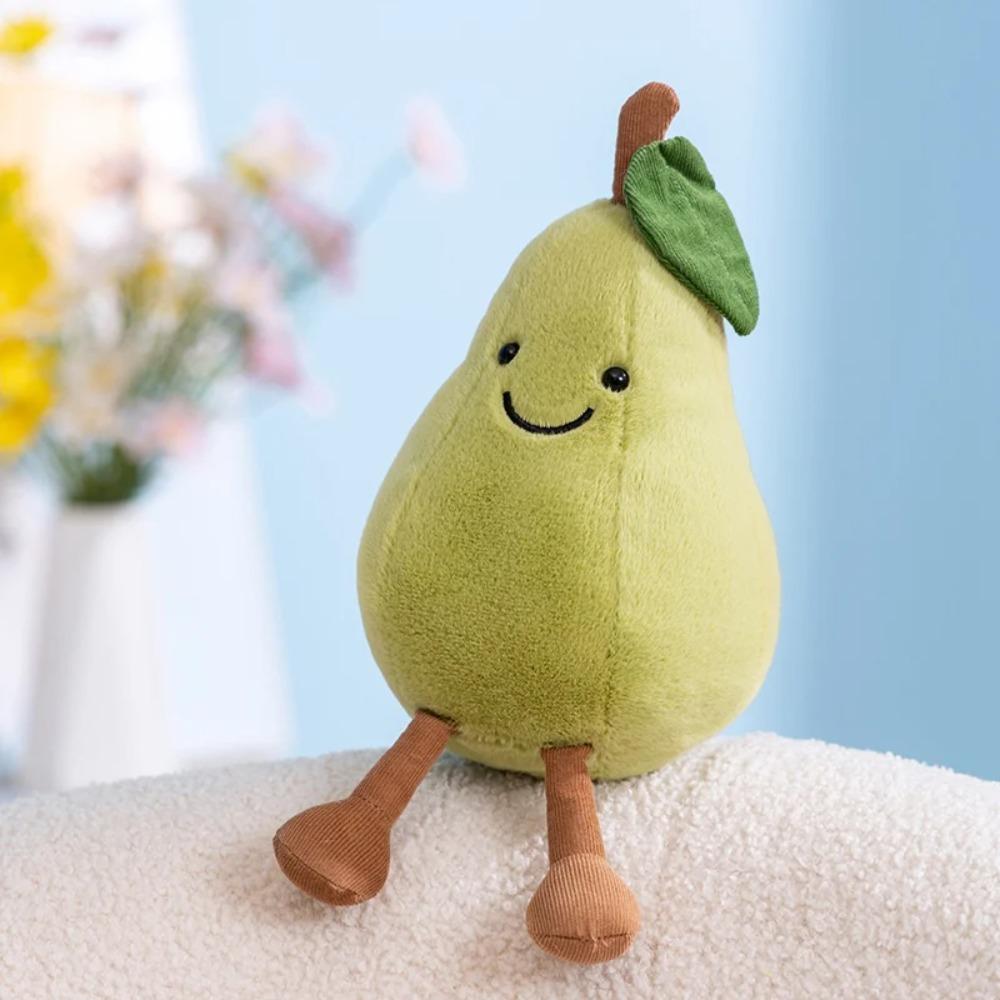 Juguete de Peluche Blando de Fruta Relleno Tomate Manzana Pera Melocotón Almohada de Peluche Suave Comida de Peluche Peluche Regalo de Cumpleaños para Niños