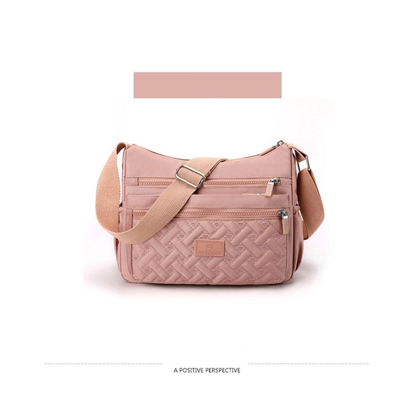 Ladies Messenger Bag Travel Nylon Embroidered Shoulder Bag Female Large Capacity Travel Multi Layer Simple