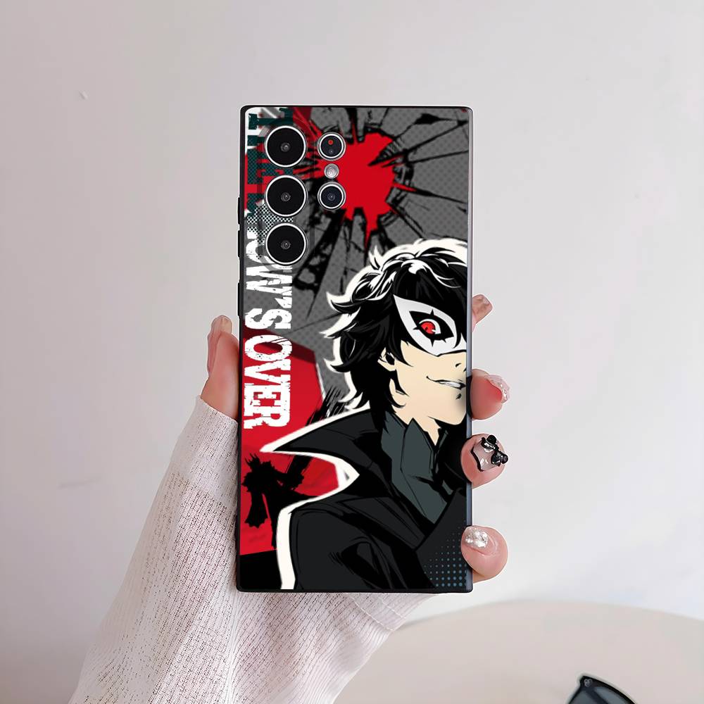 P-Persona 5 COOL Anime Phone Case for Samsung S Series S21 S22 S23 S24 S25 FE Plus Ultra TPU Soft To Skin-friendly Case
