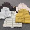 New Ribs Down Vest Women's Short Stand-Up Collar White Duck Down Fashion Versatile Slim-fit Warm Jacket