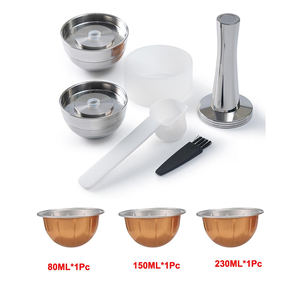 For Nespresso Vertuo POP Refillable Coffee Capsule Vertuoline Reusable Stainless Steel Capsule Filter with Original Pod