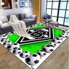 Borussia Mönchengladbach Muster Teppich, Innen-/Außenmatte, für Picknick, Spielzimmer, Schlafzimmer, Büro, Wohnzimmer, Heimdeko Teppich, Geburtstagsgeschenk