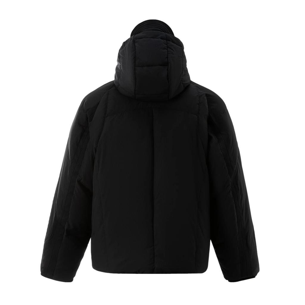 Li Ning X Nine Point Nine Collaboration Sports Lifestyle Series Solid Color Zipper Hooded Breathable Versatile Down Jacket Men Outerwear AYMU649-4