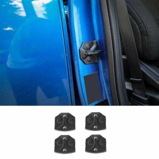 4pcs Inner Door Lock Buckle Decor Cover Trim Bezels For Ford F150 2015-20 Black