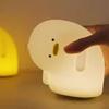 Room Decor Silicone LED Duck Night Light USB Charging Cartoon Sleeping Lamp Dimmable Table Lamp Bedroom