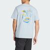 adidas Terrex Ss25 Polygiene Graphic Outdoor Sports Crew Neck Short Sleeve T-Shirt Men Tops Blue Yellow JI8326