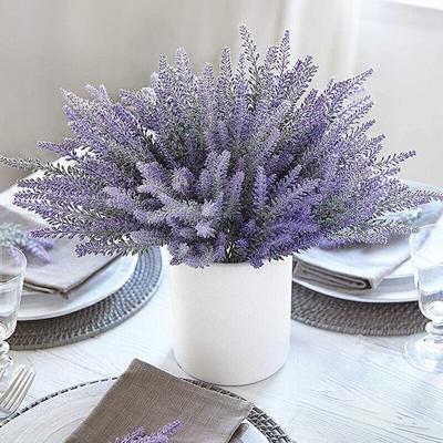 5 Forks Artificial Lavender Flowers Flocked Fake Plants Bunch Garden DecorMöbel & Wohnen, Dekoration, Deko!