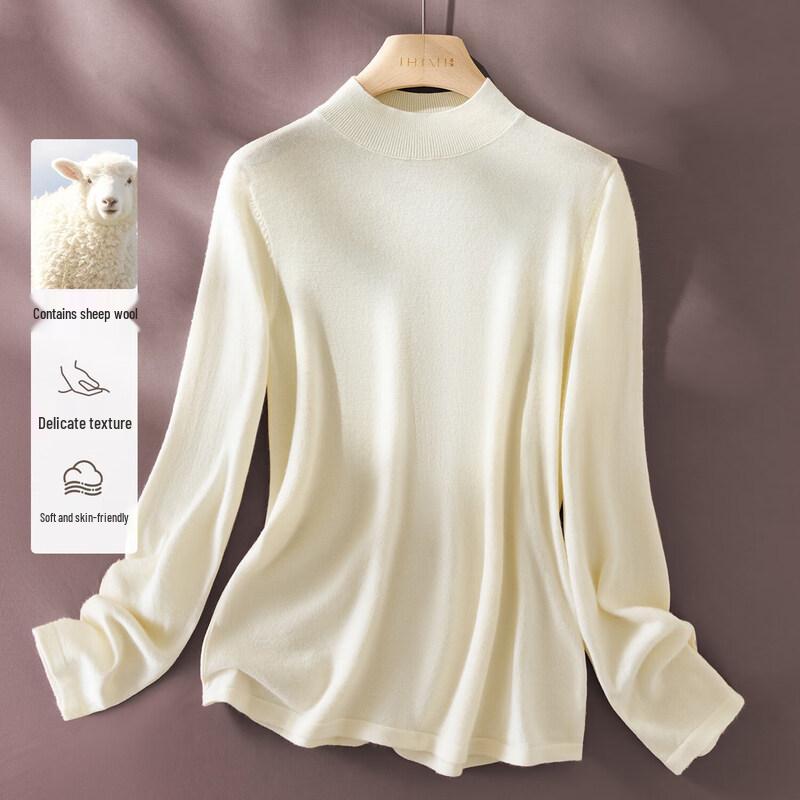 IHIMI Women's Half-High Neck Knit Top