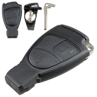 3 przyciski uniwersalna wkładka klucz zdalna pokrywa etui na kluczyk samochodowy Shell Uncut Balde Holder pasuje do Mercedes BenzC E ML Class Sprinter