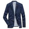 Men's Urban Slim Fit Denim Lapel Jacket - Spring/Autumn Collection.