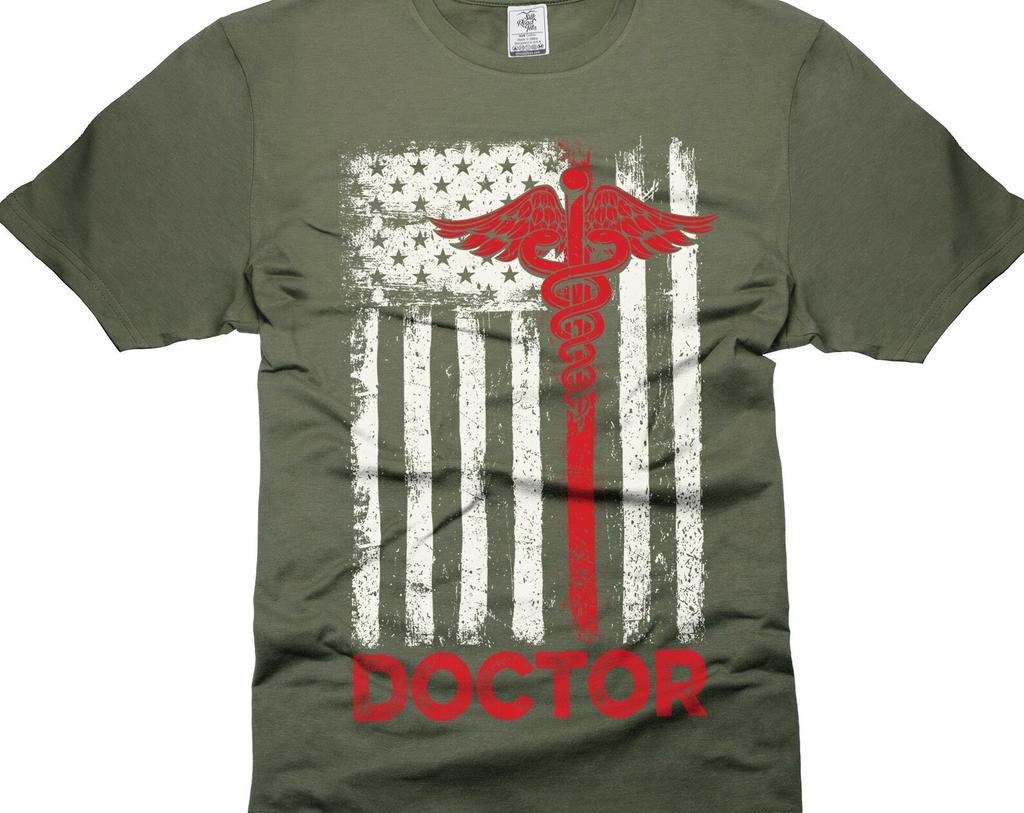 Doctor USA Flag Patriotic T-Shirt: Men's & Women's Birthday Tee