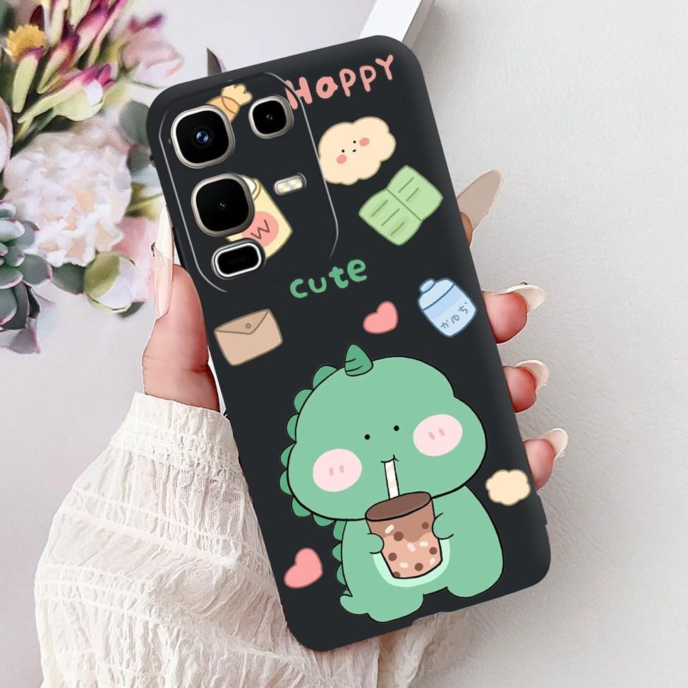 Per Infinix Note 50s X6870 Cover Posteriore Per Infinix Note 50s 5G Custodia Silicone Moda Lusso Fiori Gatto Carino Dipinto Divertente Paraurti