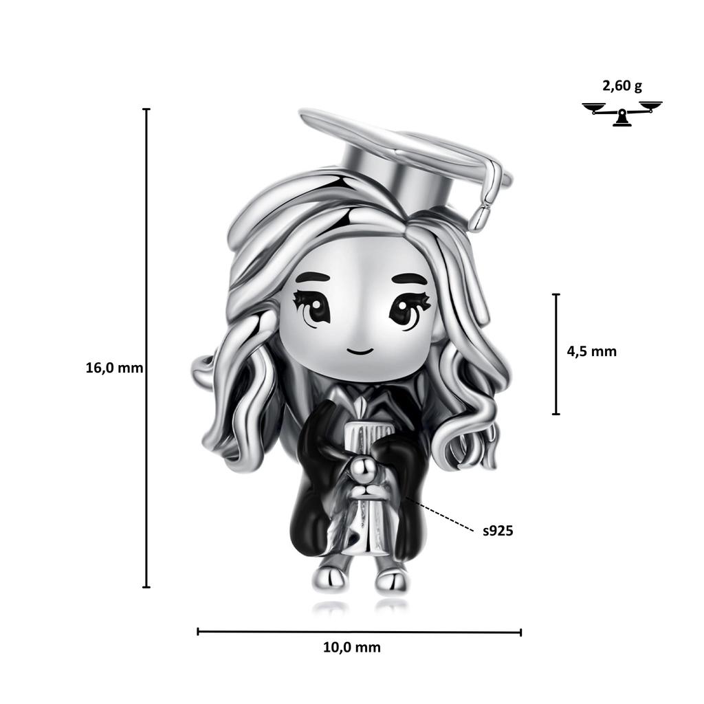 Silver Charm GRADUATE Silver 925 Bead Beads