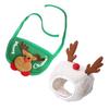 1 Set Christmas Pet Outfit Christmas Tree Pom-Pom Hat And Pet Bib Holiday Pet