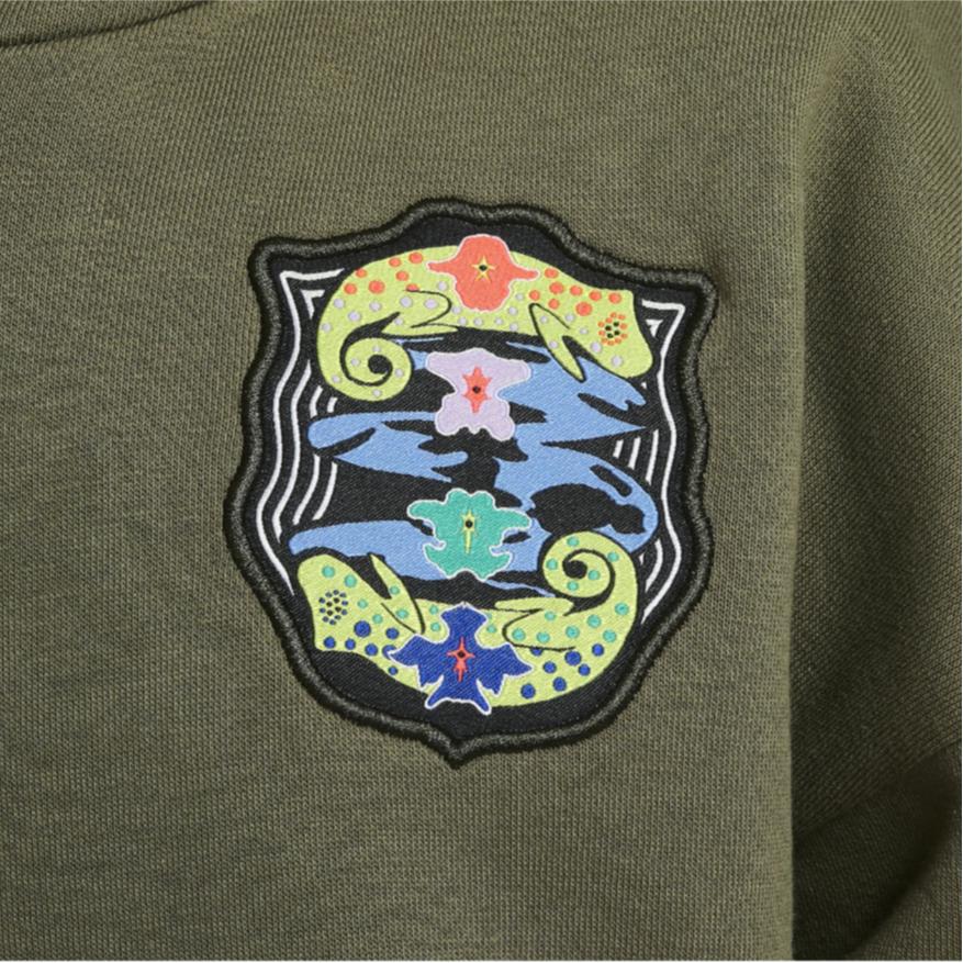 Nike SB Oversized Skateboarding Comfortable Casual Soft Long Sleeve Hoodie Kids hoodies Olive-Green White FV0408-222