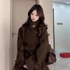 Women's Elegant Woolen Coat - Korean Style, High-End Design for Autumn/Winter 2026