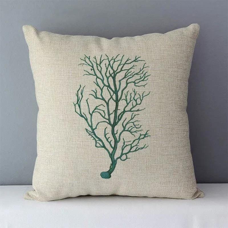 Plants Life Trees Printed Cozy Cushion Cover for Couch Bed Seat Back Cushions Home Decorative Pillows