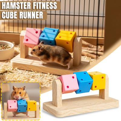 Interaktives Hamster-Fitnessspielzeug mit Ständer – Futterbeschaffungs-, Stressabbau- & Anreicherungsspielzeug für Kleintiere