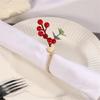 6Pcs Simple Napkin Holder Artificial Green Leaf Napkin Rings for Parties Dinner Wedding Banquets Table Decoration
