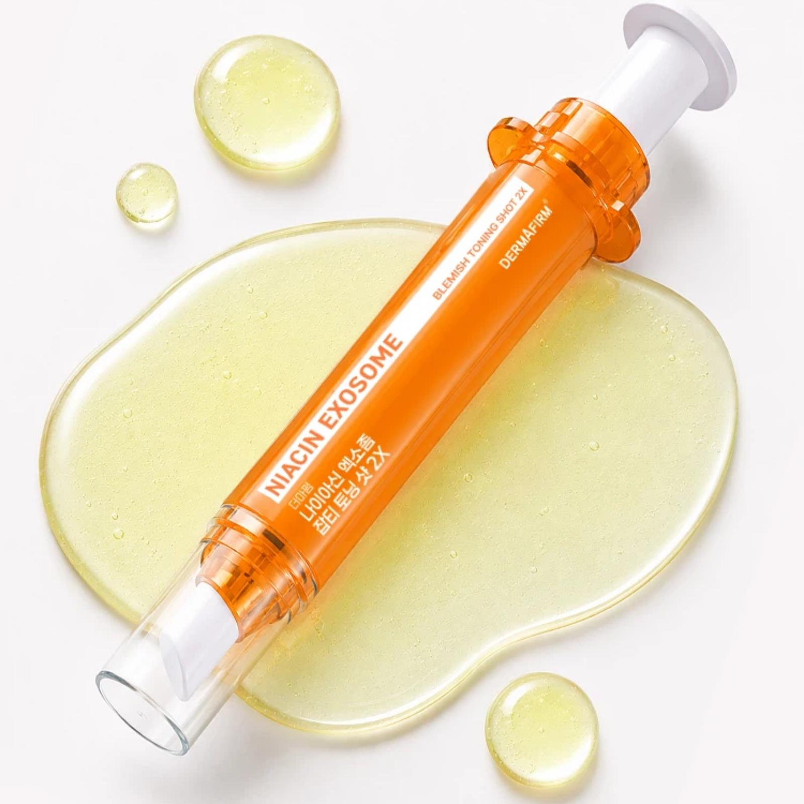 DERMAFIRM Exosome Ampoule Shot 2X Serie (PDRN Glow Opvullend / Niacin Vlekken Toning / Retinoïde Poriën Lifting) beige