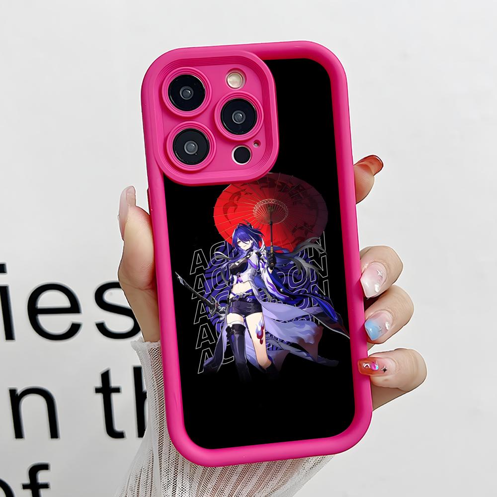 HSR Acheron Thicken TPU Mobile Phone Case for iPhone 17 16 15 14 13 12 11 Air Pro Max Plus Colorful Cover