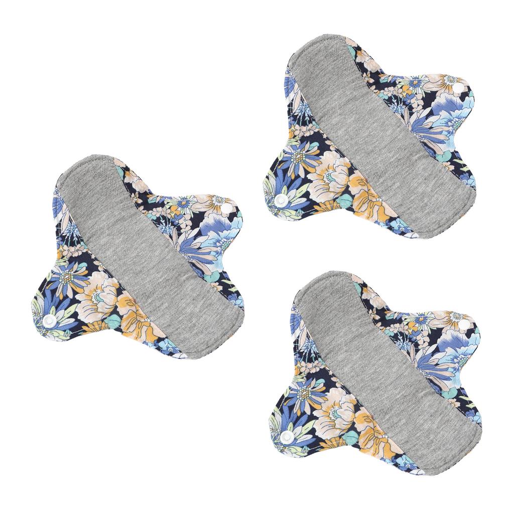 Washable Feminine Pads Leakage Proof Strong Absorbent Breathable Reusable Cotton Menstrual Pads 3pcs MSH007