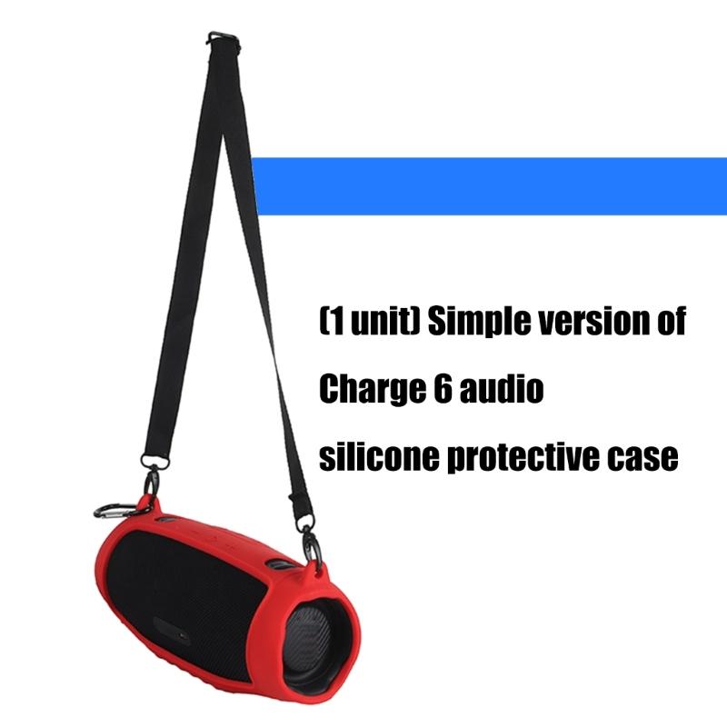 Soft Silicone Protective Case with Buckle For Charge 6 Speaker Shockproof Cover Lightweight Outdoor Indoor Use