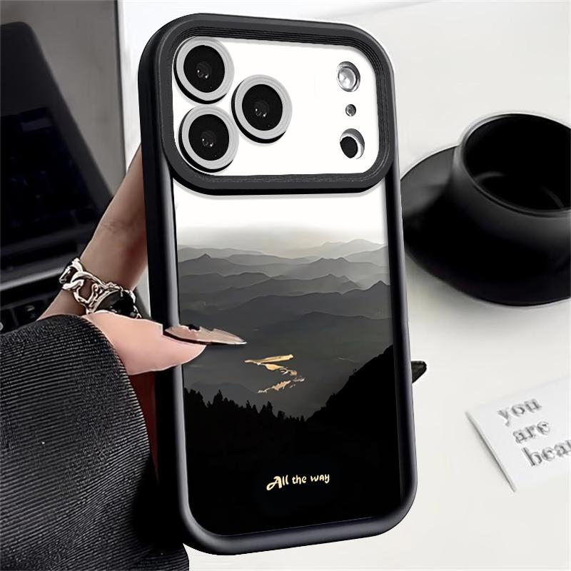 Ink Painting TPU Phone Case For iPhone Air 16e 17 16 15 14 Pro Max 13 12 Pro 15 16 14 Plus Shockproof Soft Silicone Cover Fundas