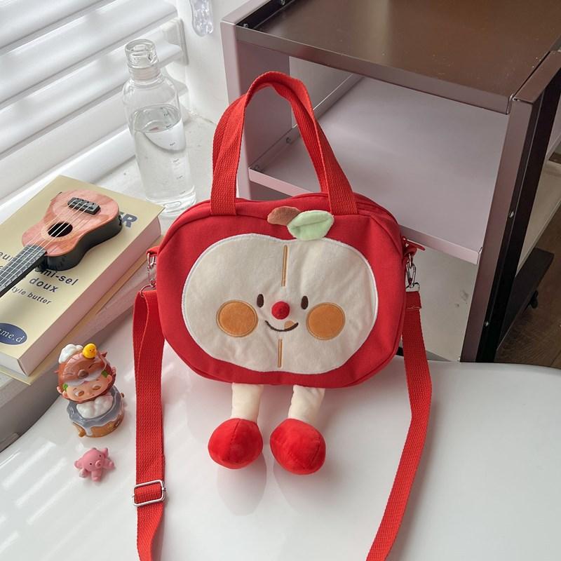

Girl cute canvas shoulder bag women funny small handbag