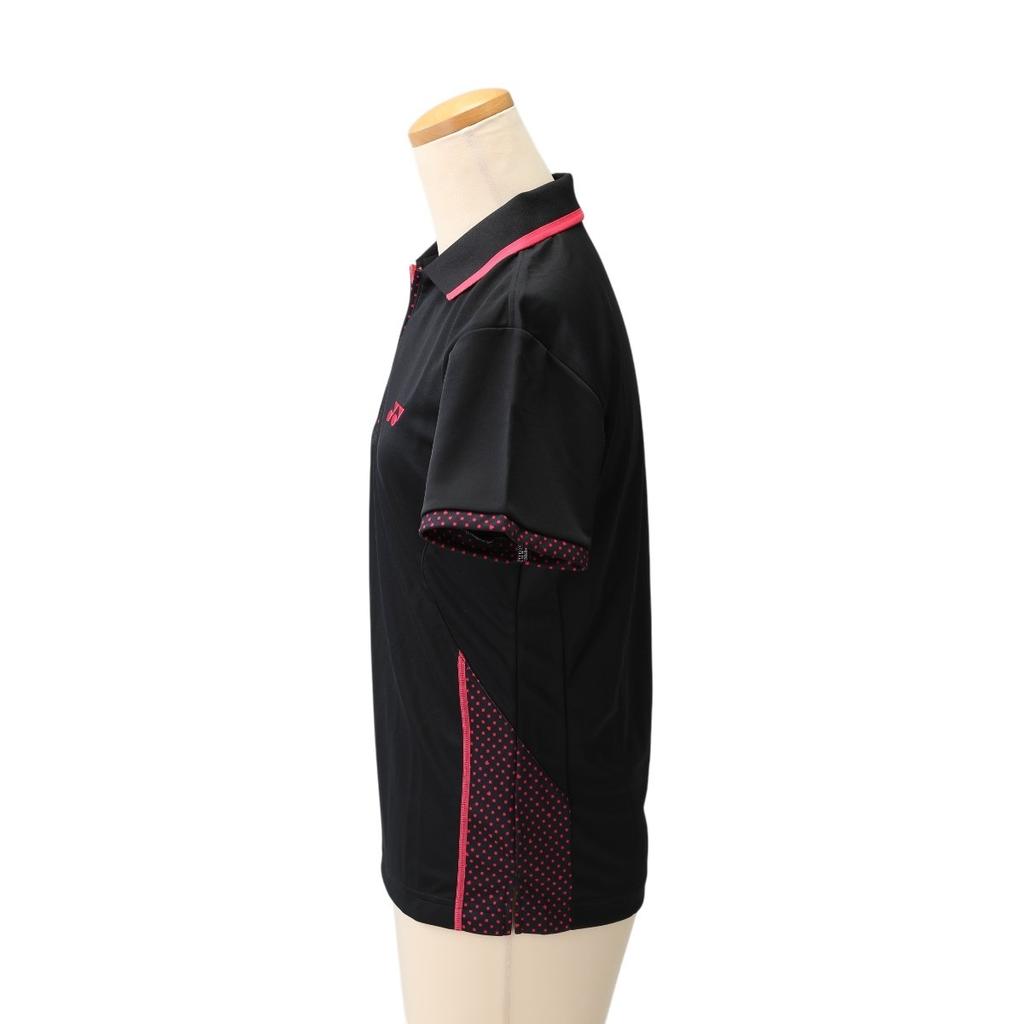 Slim Long Type Yonex Polo Shirt Polyester Black Women 20259 Used