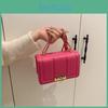 Solid Elegant Color Gold Buckle Decoration Women Casual Shoulder Bag Square