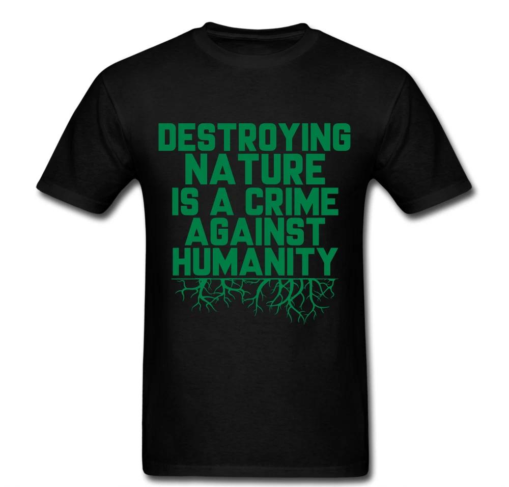 Destroying Nature is a Crime Against Humanity Trees Deforestation T shirt tee M