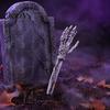 Stabile Outdoor Halloween-Pfähle Realistischer Skelett-Pfahl, Gruselige Totenkopf-Hand Hof-Rasen-Dekorationen Schild für Garten Friedhof Dekor Einfache Montage
