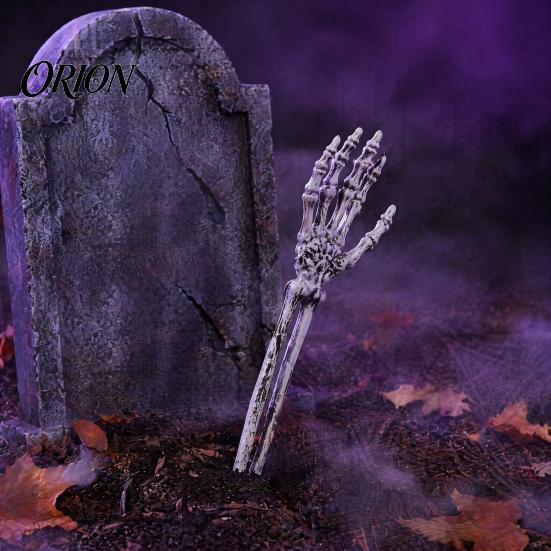 Stabile Outdoor Halloween-Pfähle Realistischer Skelett-Pfahl, Gruselige Totenkopf-Hand Hof-Rasen-Dekorationen Schild für Garten Friedhof Dekor Einfache Montage